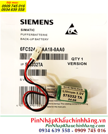 Siemens 6FC5247-0AA06-0AA0 ; Pin Siemens PLC 6FC5247-0AA06-0AA0 Lithium 3v 1/2AA _Germany
